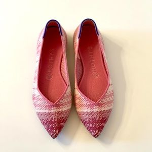 Retired Pink Plaid points, size 8.5, by Rothy’s
